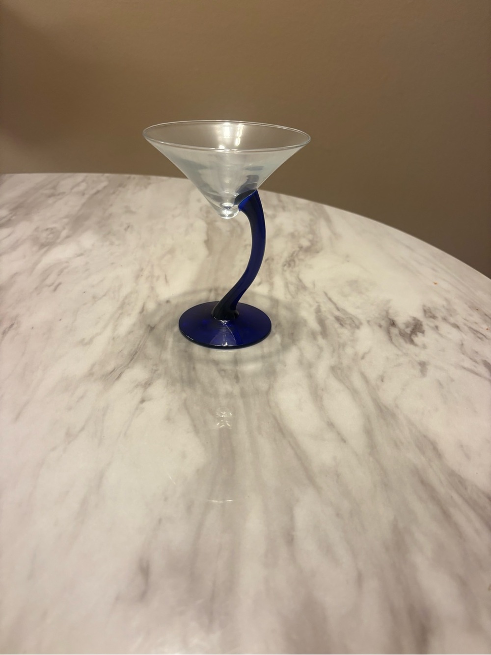 Libbey Swerve Cobalt Martini Glasses-Set of 4